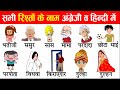 Family Relationship Names in English & Hindi with Pictures | Relatives Name in Urdu