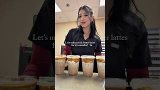 Making cookie butter lattes for my coworkers 🥰 #coffee #coffeetime #coffeerecipe #asmr #viral
