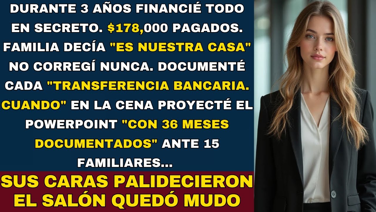Durante 3 años financié todo en secreto. Familia decía 