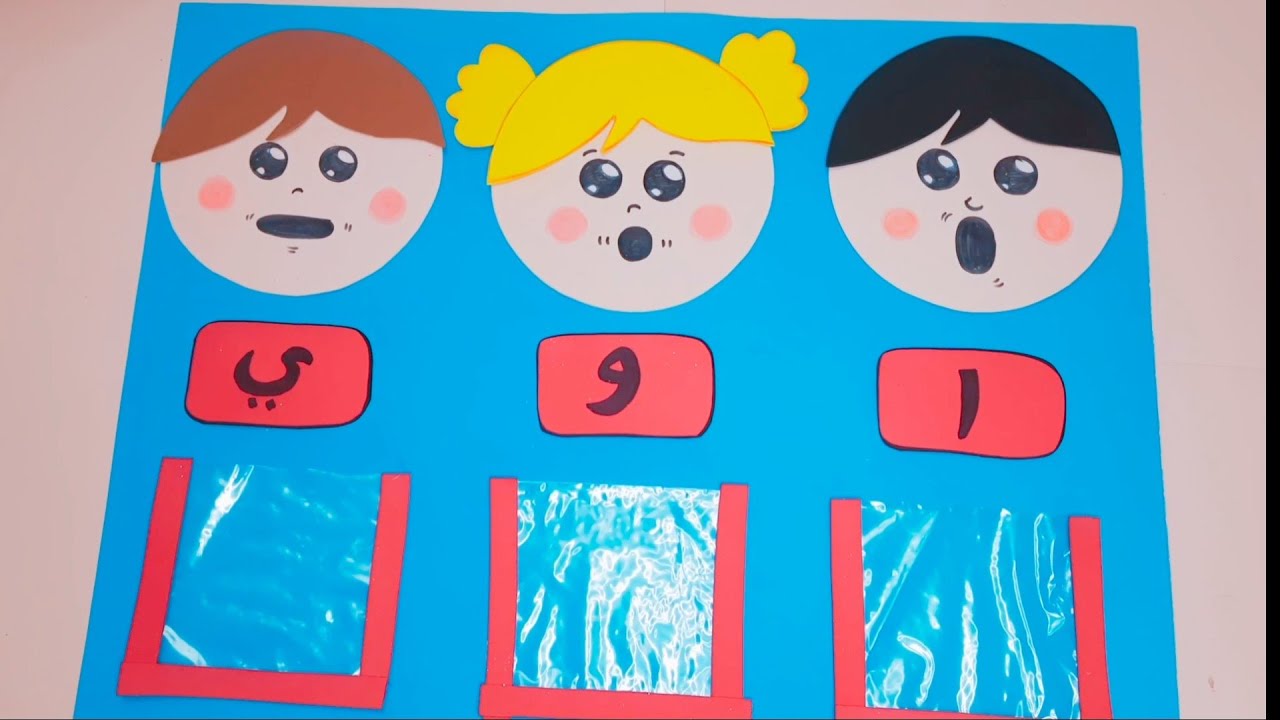 طريقة عمل وسيلة حروف المد للصف الأول الاساسي | ا و ي |