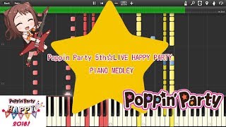 Video thumbnail of "【ピアノ】Poppin' Party 5th☆LIVE HAPPY PARTY PIANO MEDLEY"