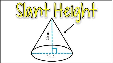 Find the Slant Height of a Cone Using the Pythagorean Theorem