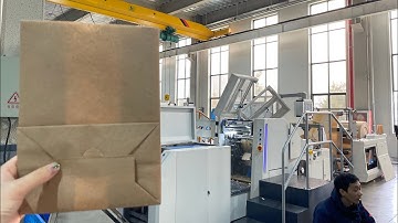 Thumb bottom| 45gsm food bag| B220 Square Bottom Paper Bag Machine with online 1color Flexo Printing