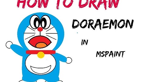 How To Draw Doraemon In MS Paint Step By Step