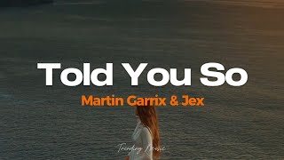 Martin Garrix ft Jex  - Told You So (Traducido al español) lyrics