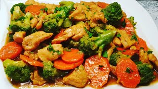 الدجاج بالبروكلي|طبق صيني|صحي ولذيذ| chicken broccoli