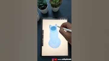How to draw a cute CAT 🐱🐈 | IPad pro drawing tutorial | #Shorts​ #easy #fun