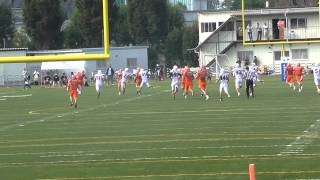 アメフト　法政大学トマホークス　ゲームジャージ 法政大学トマホークス RB #29 田邊 僚 56yds TD RUN - YouTube