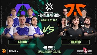 Acend vs Fnatic - VCT 2022: EMEA Challengers 2 - Group Stage - Game Highlights