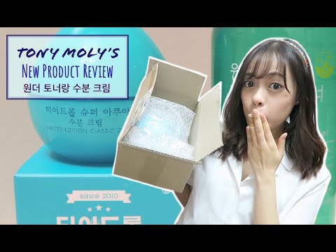 토니모리 원더 민트 기름종이 토너와 티어드롭 아쿠아 수분 크림 리뷰 Tony Moly WONDER Mint Toner and Aqua Cream Review
