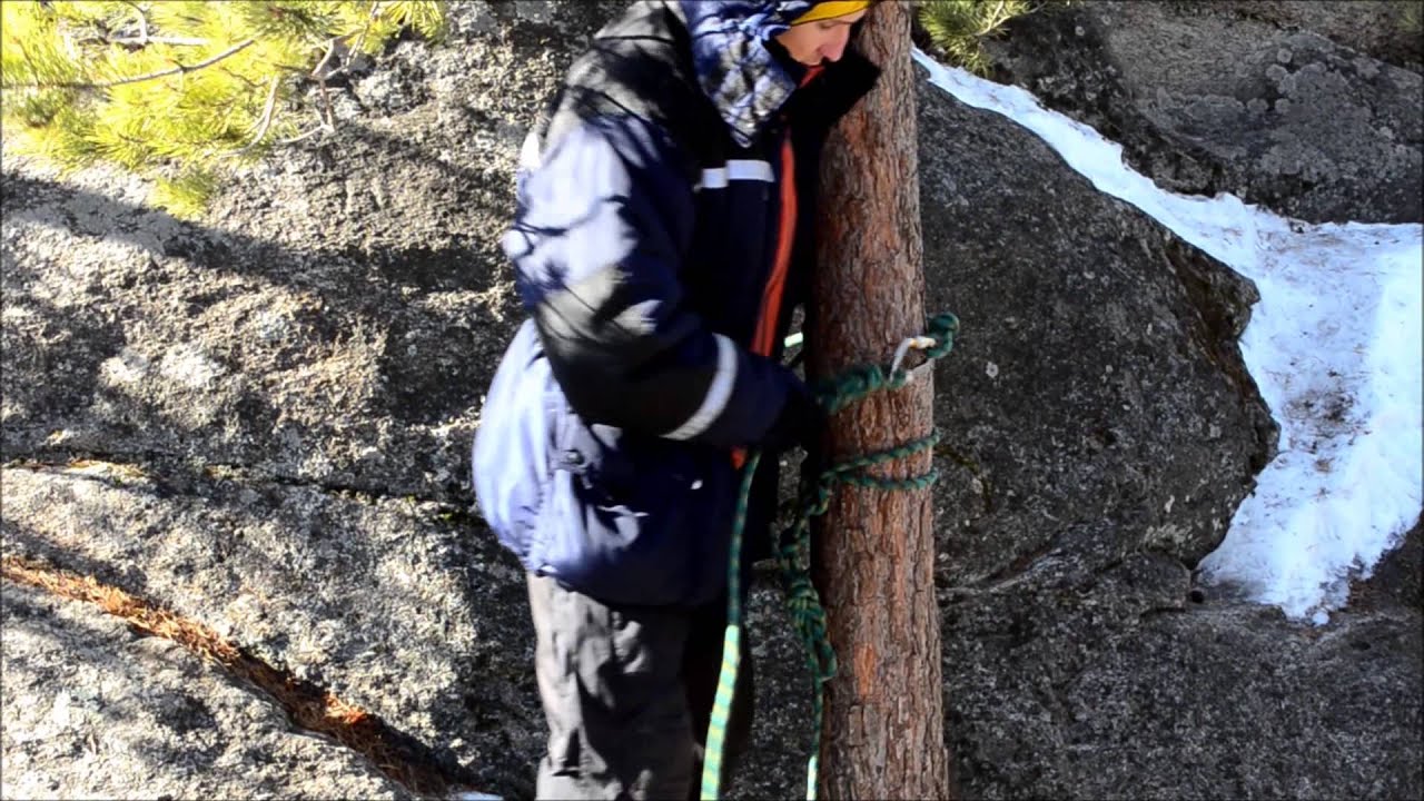 Горная школа. Организация станции на дереве - YouTube