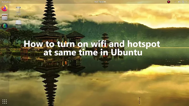 Turn on wifi and hotspot at same time in Ubuntu | menghidupkan wifi dan hotspot bersamaan di Ubuntu