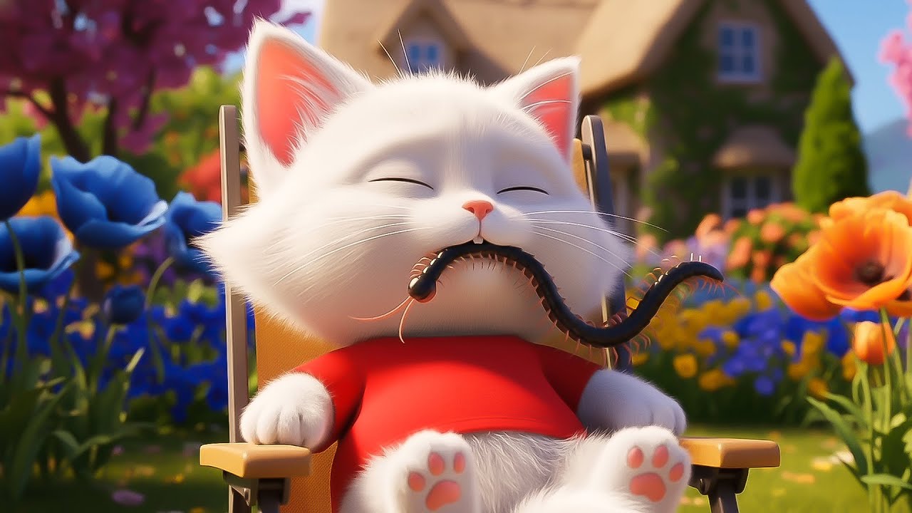 🐱🌙 AI Animated Story: A Sleepy Kitten’s Silly Centipede Dream 🐛