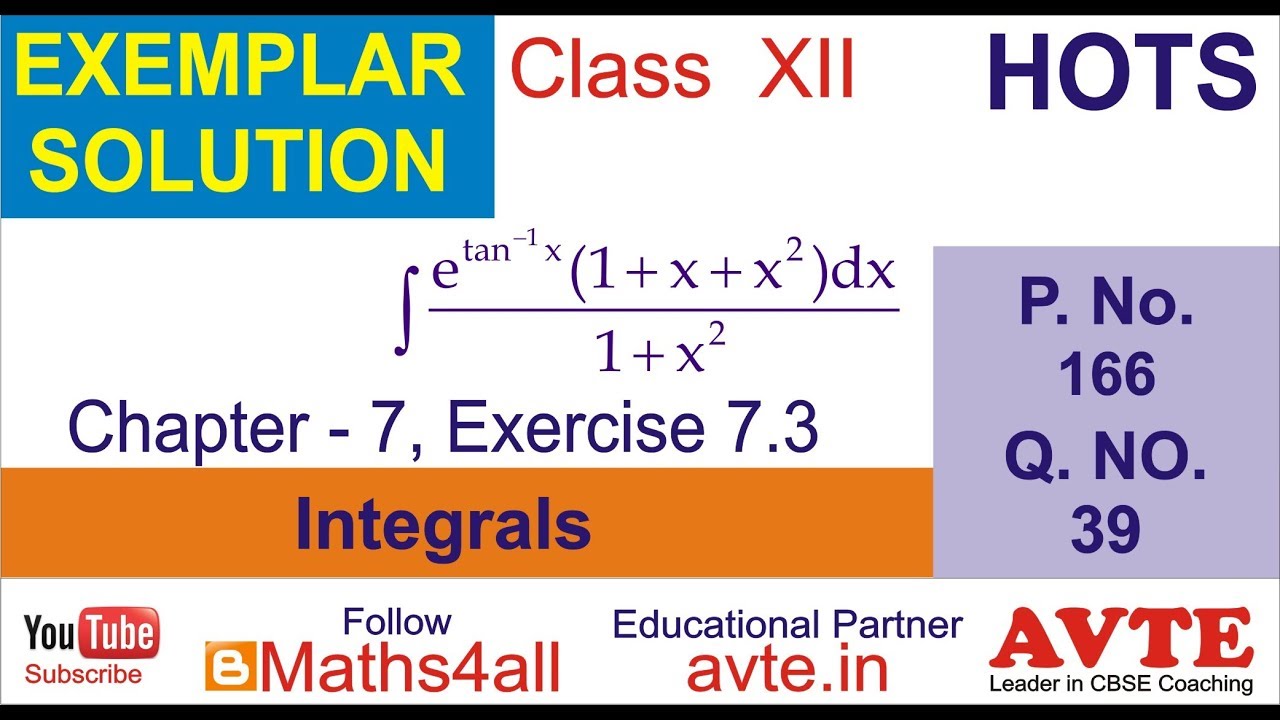 indefinite-integrals-by-parts-xii-ex-7-3-qno-39-cbse-e-tan-1x-1