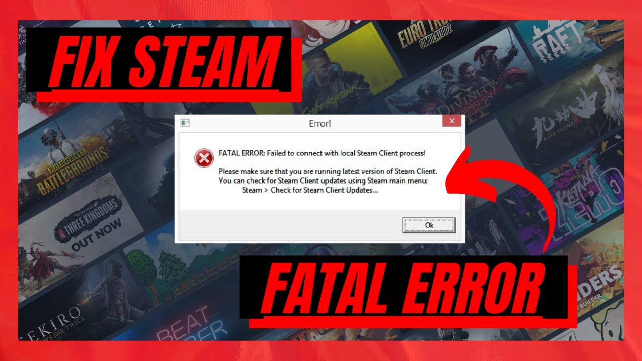 Ошибка в КС го лаунчер еррор. Фатальная ошибка в стиме при запуске КС го. Fatal Error failed to connect with local Steam client process CS go. Fatal Error.