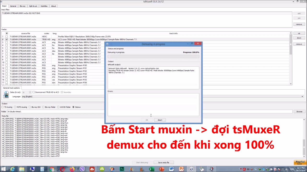 TrueHD Atmos   tsMuxeR M2TS e