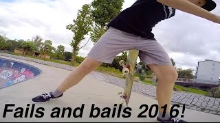 Best of 2016 fails and bails! - Skateboarding, BMX