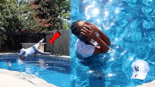 ANGRY GIRLFRIEND THROWS IPHONE X IN THE POOL!!! (REVENGE PRANK)