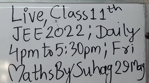 04  log  Live Class 11 JEE 2022 Daily 4pm Logarithm 29 May Fri Maths