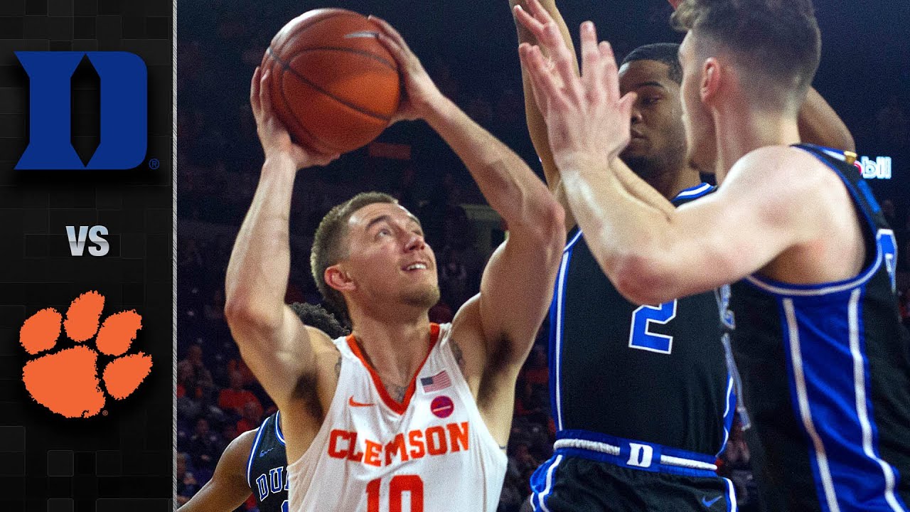 Duke vs. Clemson Men's Basketball Highlights (201920) YouTube