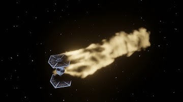 TIE Fighter on Fire (Blender/Eevee)