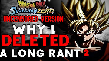 A Long Uncensored Sparking Zero Rant! The Second Most Toxic Community EVER Seen