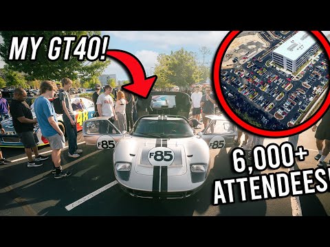 My FORD GT40 Goes to Biggest Car Show On The EAST COAST + Reactions! *Cars and Coffee Morrisville*