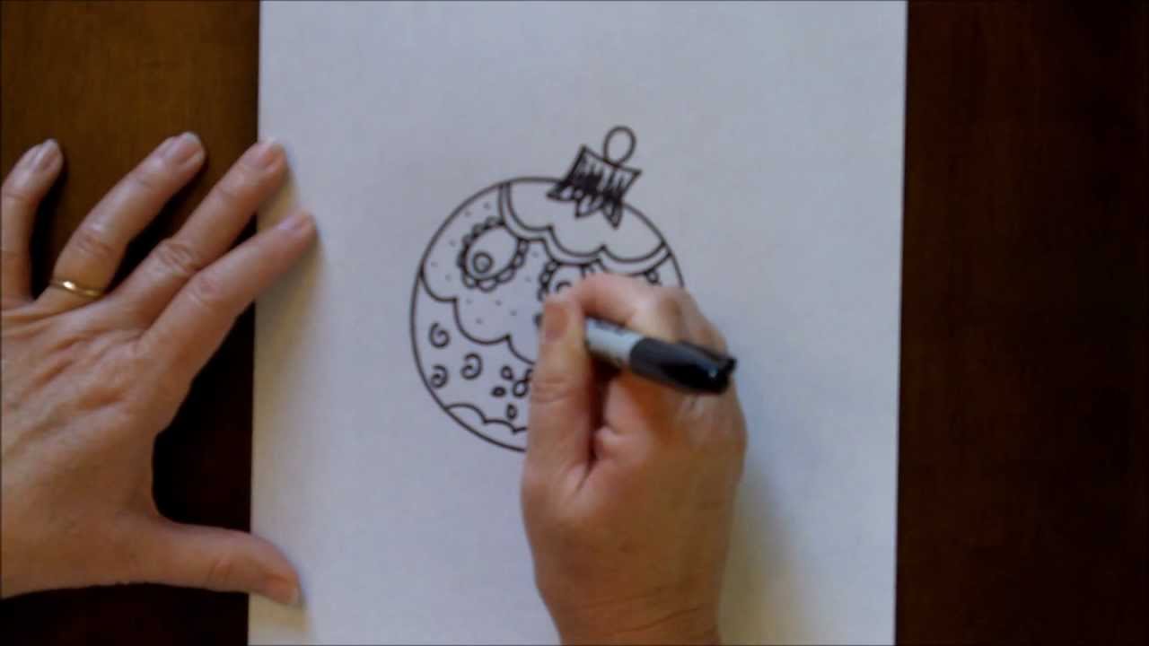 How To Draw A Christmas Ornament Easy Step By Step Kids Drawing Tutorial Lesson