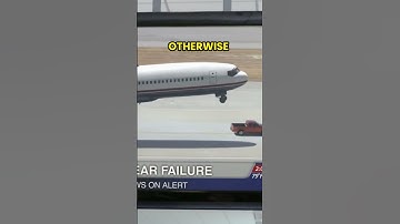 Landing Gear Failure Plane Saved By A Pickup Truck? #shorts