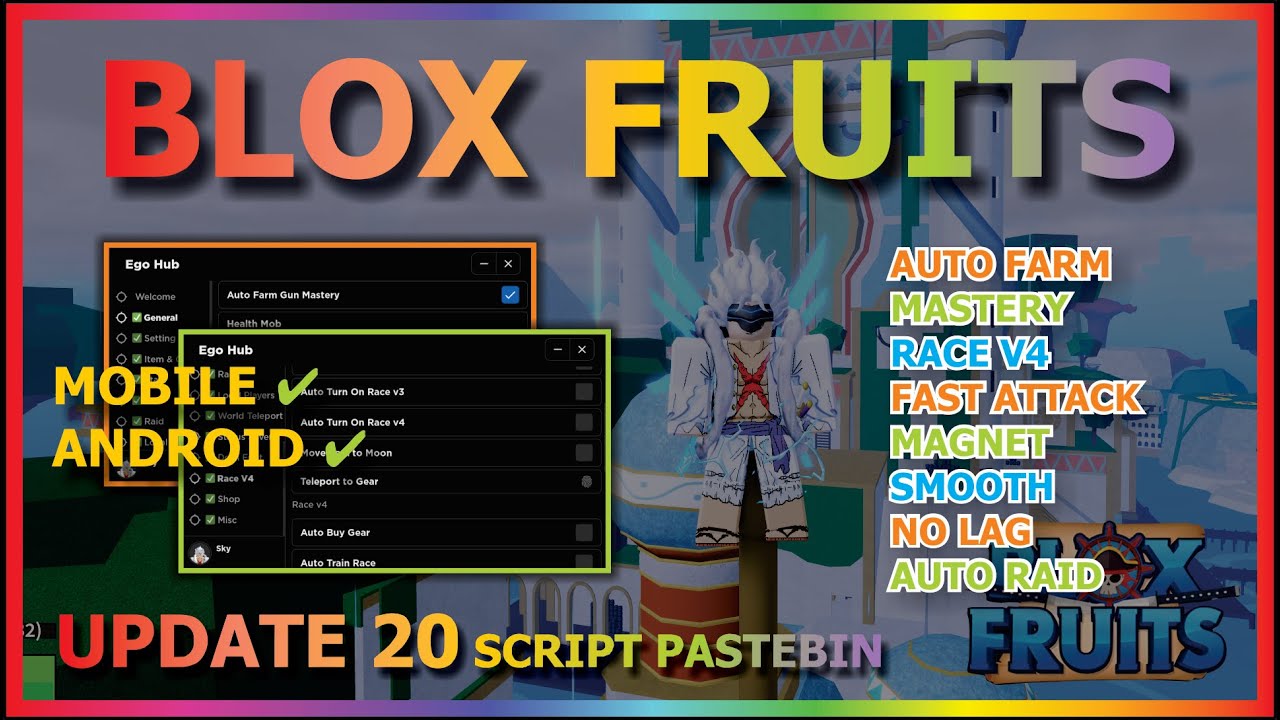 BLOX FRUITS Script Mobile UPDATE 20 AUTO FARM, SMOOTH, NO LAG, AUTO RAID