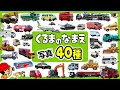 【子供向けアニメ】はたらくくるまの名前・40種！写真で覚えよう〈救急車、郵便車、パトカー、ゴミ収集車、ショベルカー、ハシゴ消防車〉【Vehicles Photo kids anime】乗り物・働く車