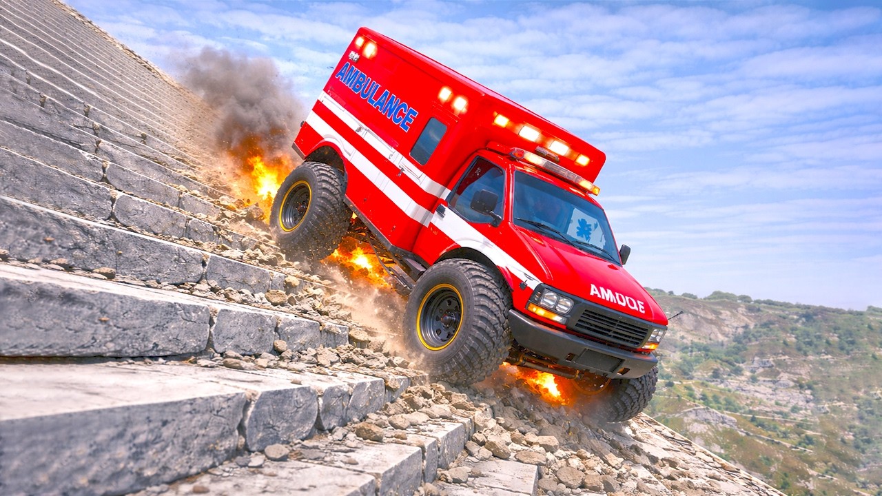 BeamNG Drive - Cars vs Stairs #50