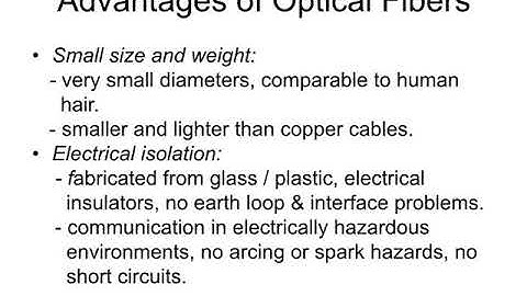EC 405, Advantages and Disadvantages of Optical Fibers