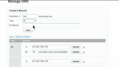 Managing your Hover Hosted DNS