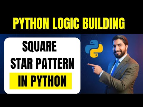 #42 Square Star Pattern in Python 🔥 | Pattern Printing Q3 | Python Logic Building for Beginners