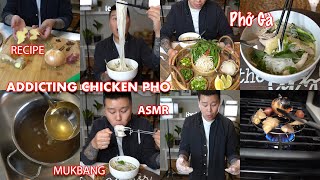 How to Make Pho Ga Chicken Noodle Soup Phở Gà Vietnamese Food How to make Pho Chicken Recipe Mukbang