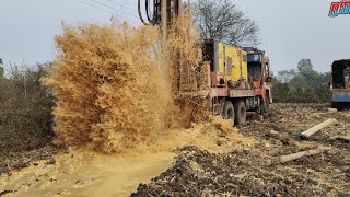 Borewell Drilling From Village || 315 Feet Borehole 10Hp Water || Step By Step Borewell Drilling