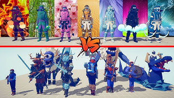 ELEMENT SENSEI VS NEW VIKING FACTION | Totally Accurate Battle Simulator