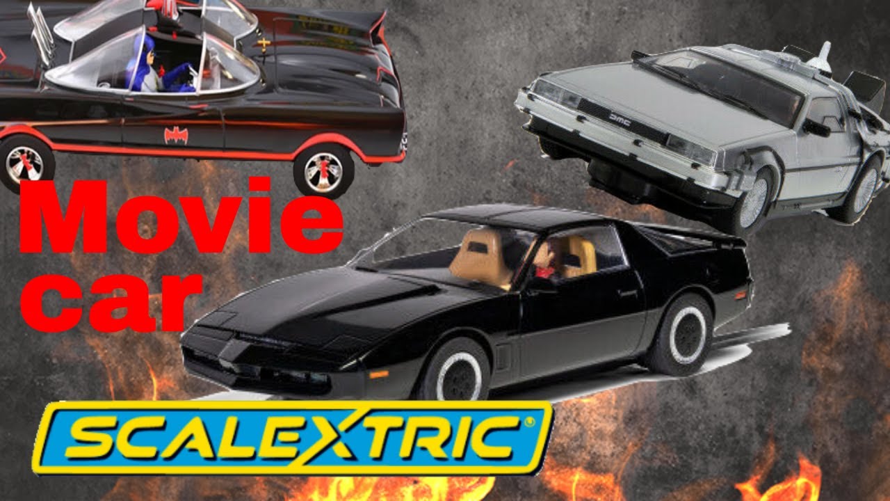 Movie car scalextric de films k2000, Delorean, batmobile et Mad max. 