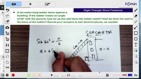 Right Triangle Trigonometry Ladder Problem