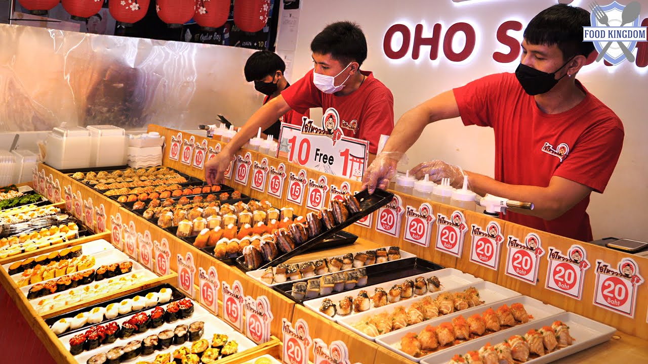 интересный! Суши на ночном рынке Бангкока