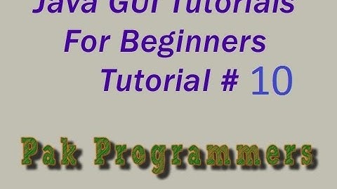 Java GUI Tutorial 10  SetBounds Method