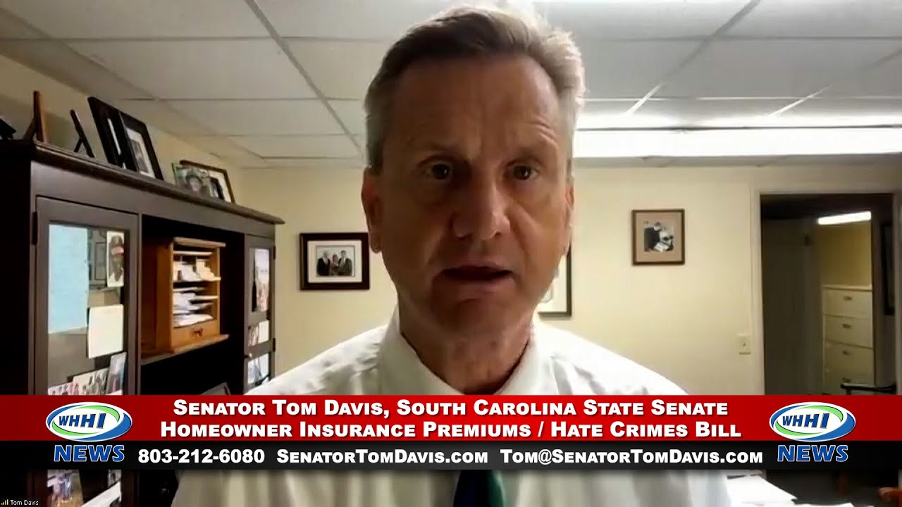 WHHI NEWS Senator Tom Davis Homeowner Insurance Premiums / Hate