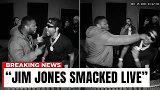 50 Cent KNOCKS OUT Jim Jones After He Shows Up At His Studio
