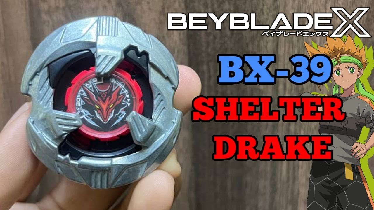 Beyblade X, Shelter Drake 5-70O, Kit de Refuerzo con Top Takara Tomy de Tipo Resistencia, Juguetes Tops de Batalla, A Partir de 8 años