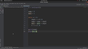 Сумма и произведение цифр числа. Решение задачи на Python