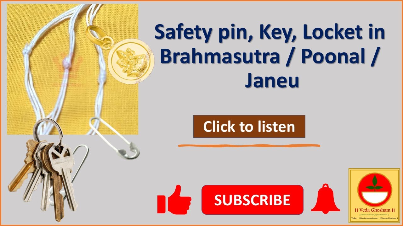 Brahmasutra (Poonal), Safety pin, Locket, Keys