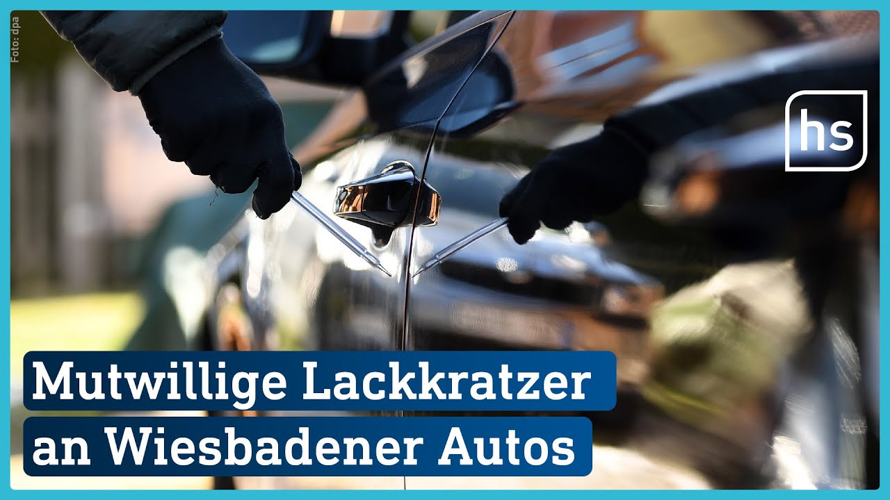 Autokratzer in Wiesbadener Innenstadt | hessenschau