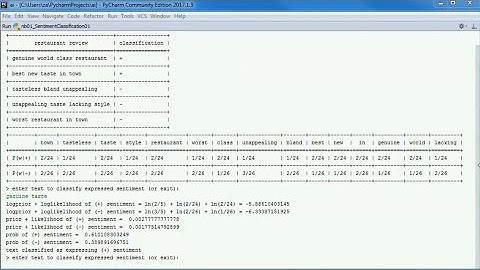 Sentiment Classification+Python+Naive Bayes+Laplace Smoothing+Handle Underflow Prototype Project 01