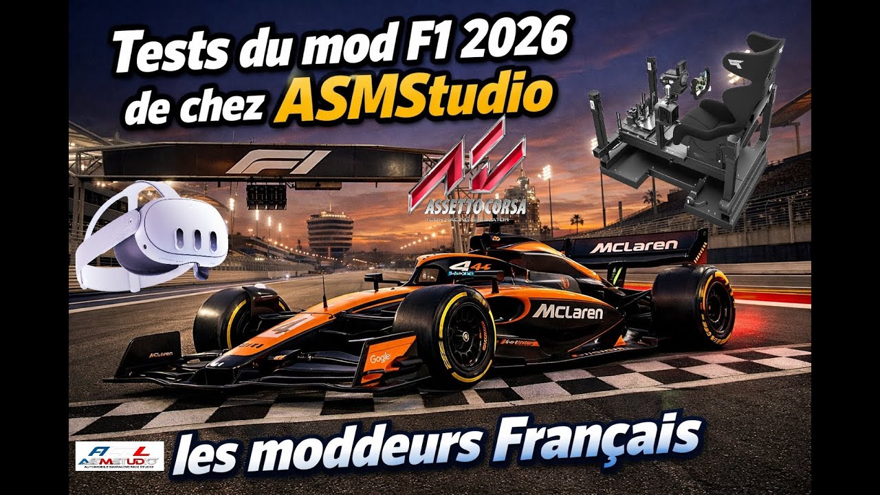 Assetto Corsa - ASMStudio F1 2026 Beta v0.4 @Bahrain Pre Test - Let's play VR #95 